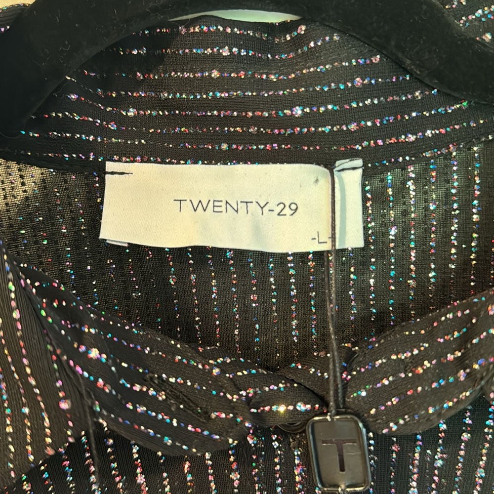 Twenty-29 sheer button down blouse - Large